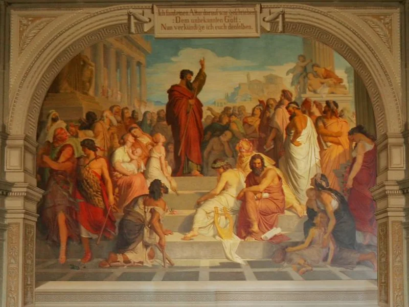 1833-Anton Dietrich - Paolo predica ad Atene - Aula del Johanneum Zittau